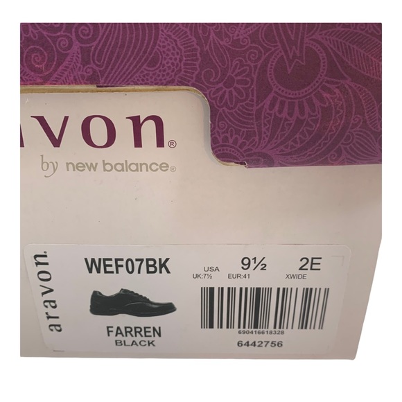 Aravon by New Balance Womens Size 9.5 2E Width Shoes Farren Black Leather - Picture 4 of 10